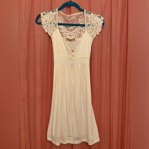 White Dress With Embroidery